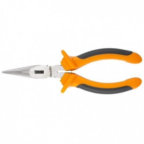 Длинногубцы прямые Comfort 160 мм,шлифованные, двухкомпонентные рукоятки SPARTA 17165