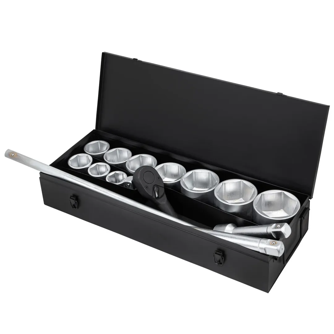 Набор головок 36-80 мм 1'' 6-гр с трещоткой 15 пр RockForce RF-8141-5