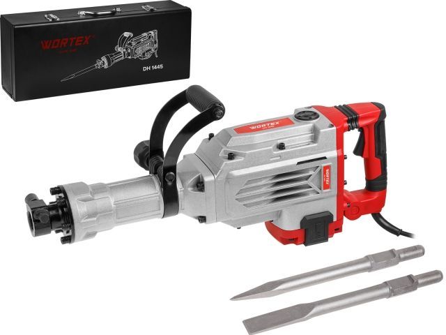 Отбойный молоток DH 1445 в чем. 1400 Вт, 45 Дж, HEX 30, 1800 уд/мин 14.3 кг WORTEX 1333510
