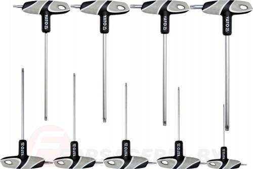 Набор ключей Torx c T-образной ручкой T10-T50 9 пр. Yato YT-05615