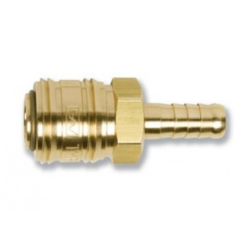 Быстросъёмное соединение с клапаном, "мама"-"елочка" 8 мм латунь Prowin S33-25SHB