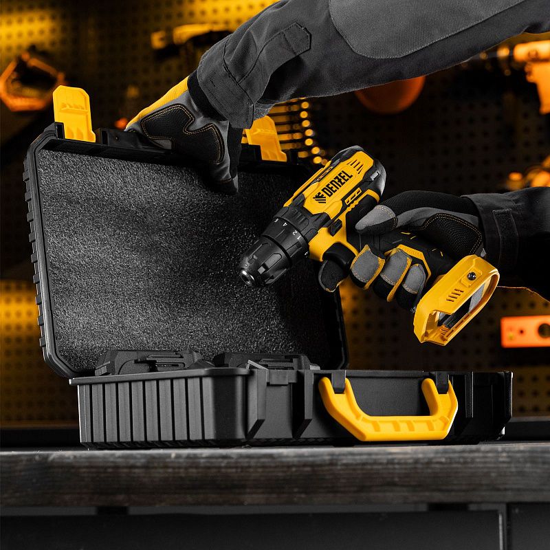 Дрель-шуруповерт аккумуляторная CDQ-20, Li-Ion, 20 В Denzel 26118