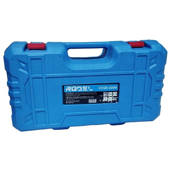 Пила цепная аккумуляторная RÖGEL, 21 В, 2000 мАч, шина 200 мм/8", скорость цепи 6.5 м/с, кейс