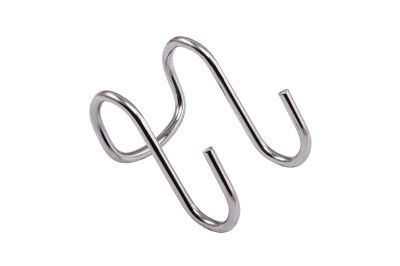 Крючок на трубу d16 двойной хром AKS 11369