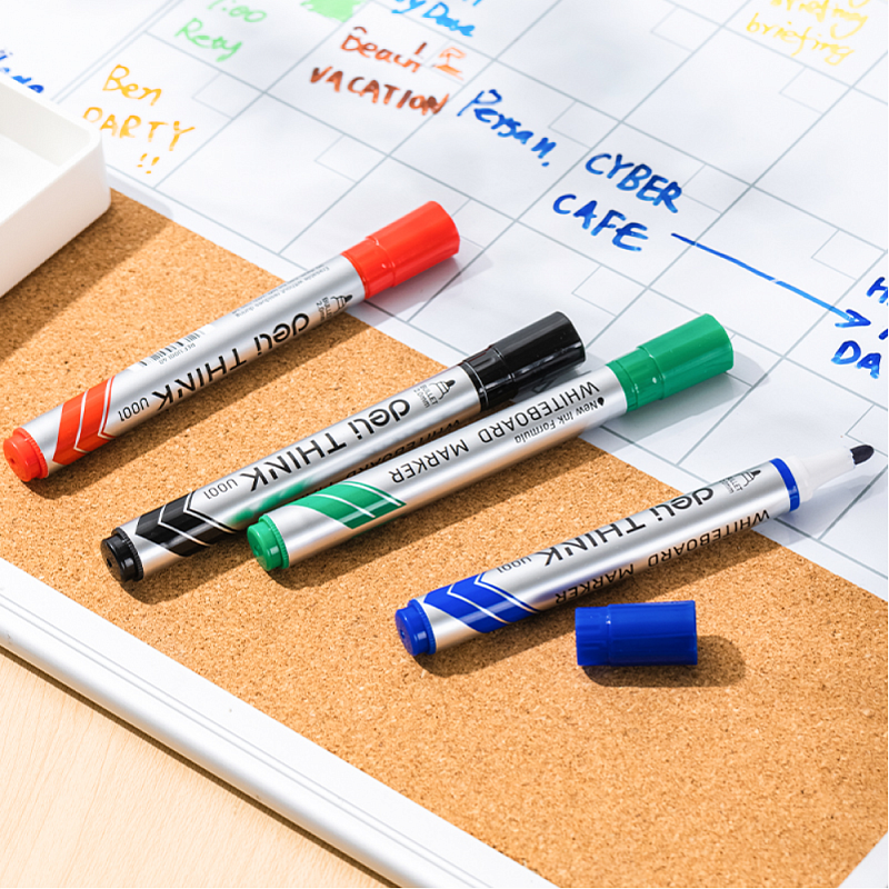 Набор маркеров для досок "Think", 4 шт, ассорти