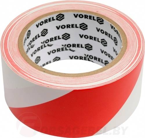 Лента сигнальная двухцветная 48ммх33м Vorel 75230