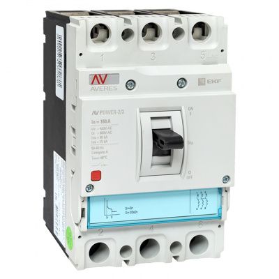 Автоматический выключатель AV POWER-2/3 160А 80kA TR EKF AVERES mccb-23-160H-TR-av