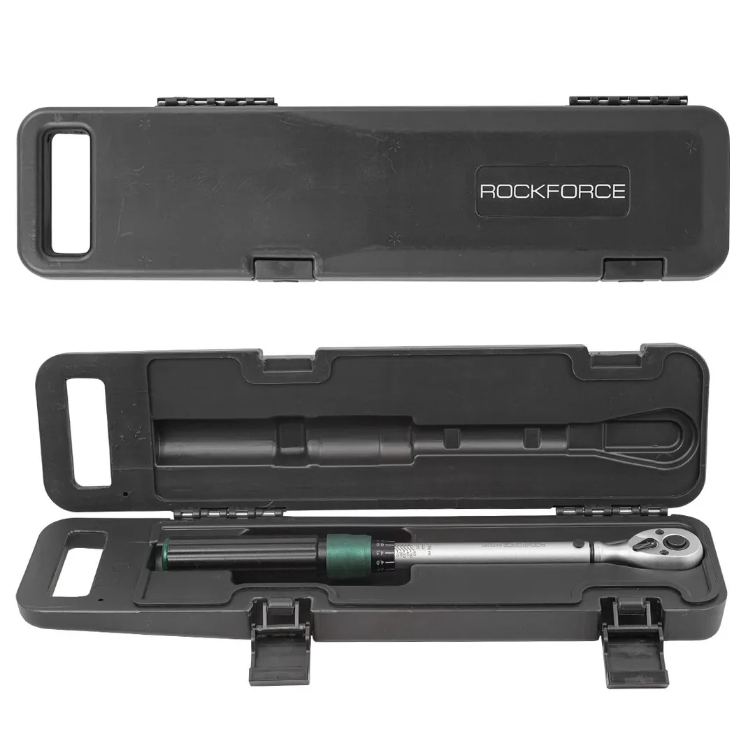 Ключ динамометрический 10-60Нм 3/8'', щелчковый тип с быстрой фиксацией ''Premium'' RockForce RF-6473380