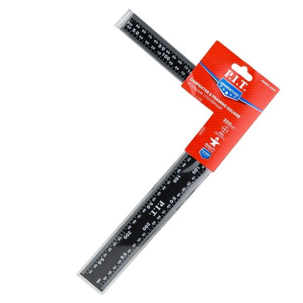 Угольник цельнометаллический ADVANCE HSQR01-0203 (20х30 см, 90°, двойная шкала в мм) PIT HSQR01-0203