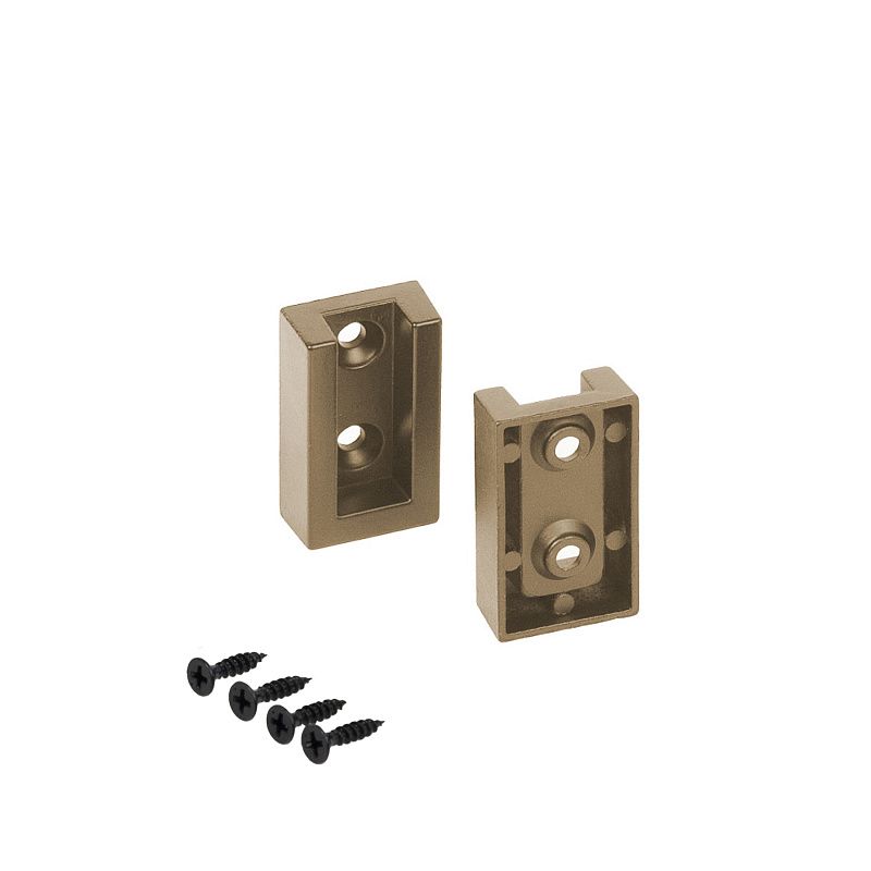 Держатель штанги гардеробной прямоуг. FAME/3 концевой, латунь AKS 113741