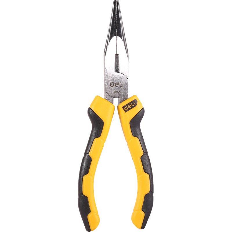 Длинногубцы Deli YS EDL2106, 160 мм, черный, желтый