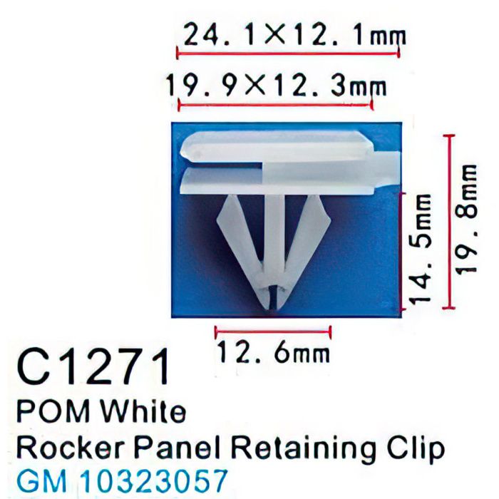 Клипса для крепления внутренней обшивки а/м GM пластиковая 100 шт Forsage C1271(GM)