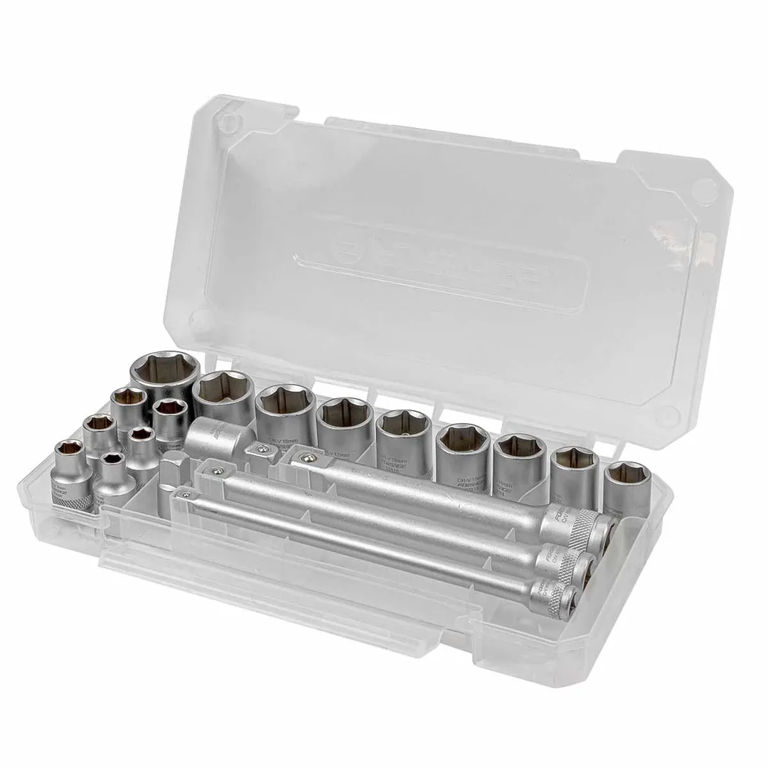 Набор торцевых головок 3/8' 20 пр. 6-гр. 6-22 мм в пласт.кейсе Forsage F-3202-5