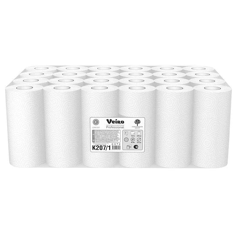 Полотенца бумажные Veiro Professional Comfort в рулонах (1*2) 12.5м, 2 слоя