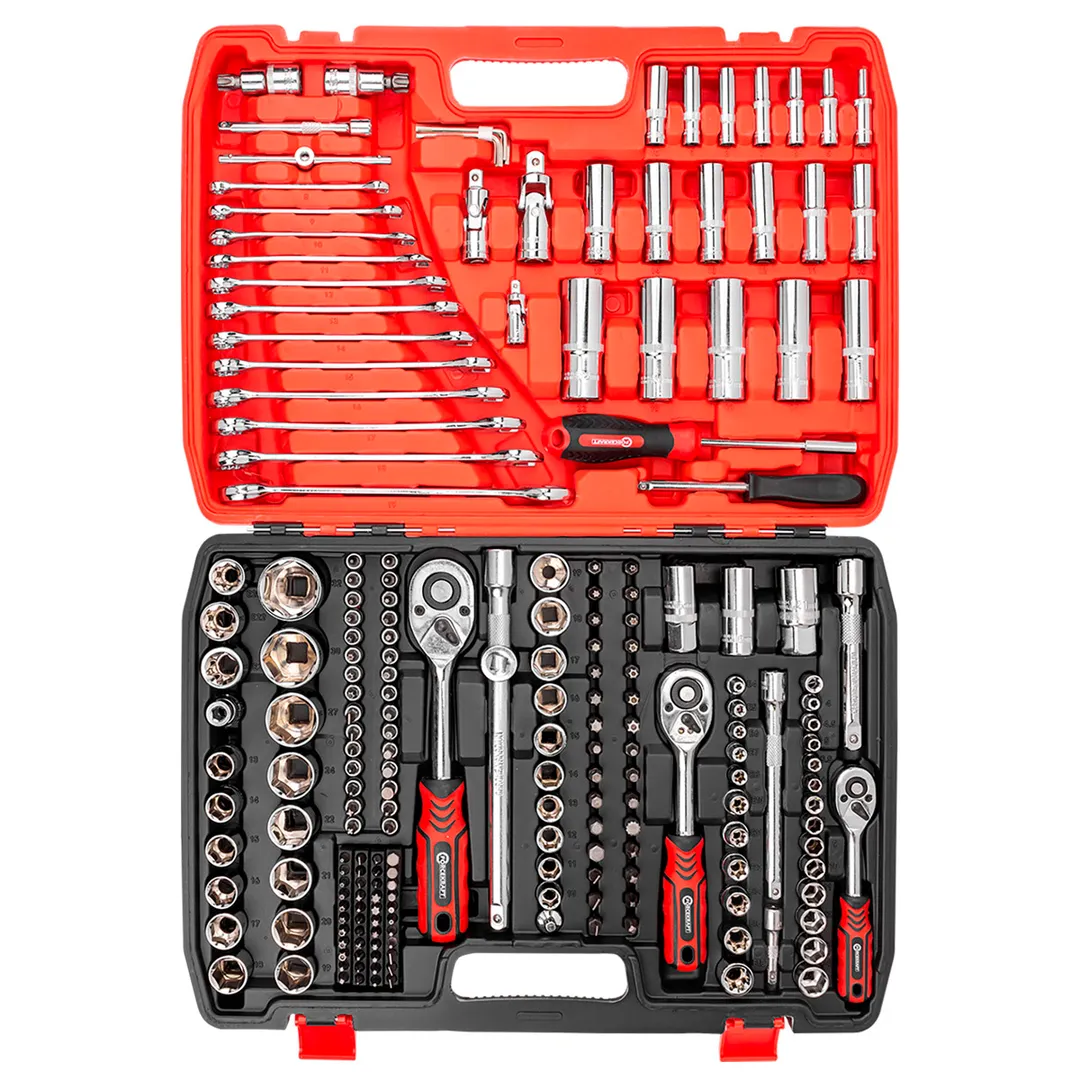 Набор инструментов 216 пр 1/4''&3/8''&1/2'' 6-гр ForceKraft FK-38841New