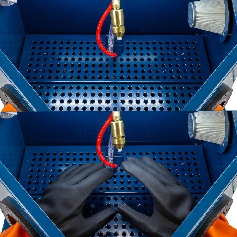 Пескоструйная камера 990 л, 708-820 л/мин, 6-8бар, сопло 5,6 мм, цилиндр 16 мм Forsage F-SBC-990 YXZ