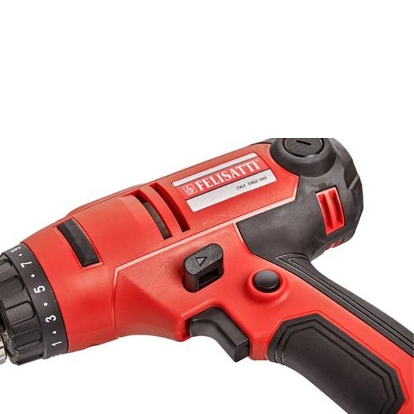 Сетевая дрель-шуруповерт 320,320 Вт, 45 Нм,макс. диаметр сверления в стали/дереве 10/28 мм,двухскоросная 0-450/0-1800 об/мин Felisatti FT9010 Felisatti