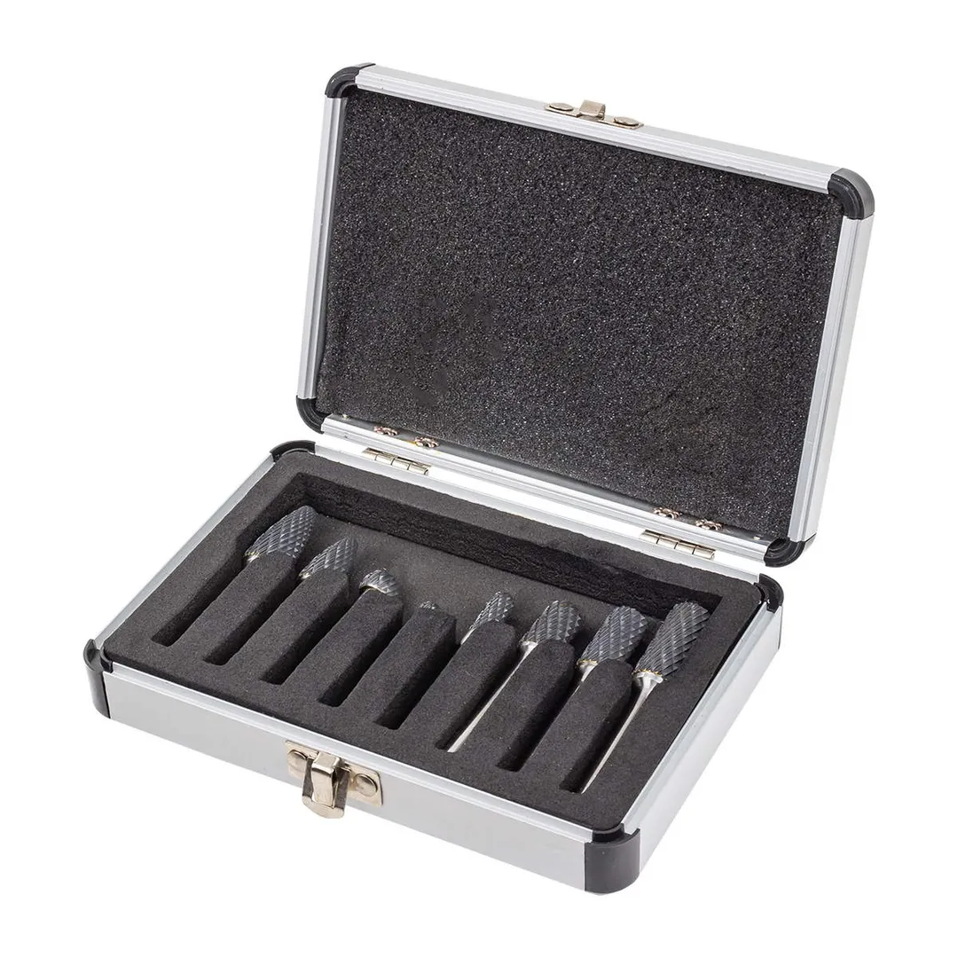 Набор шарошек металлических разнопрофильных по металлу '' PROFI'' 8 пр, Øхвостовика 6 мм Forsage F-61709