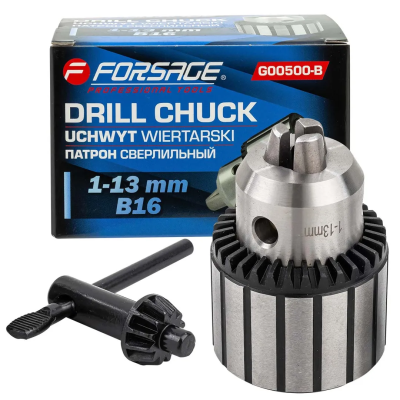 Патрон цанговый для дрели 1-13 мм, B16 Forsage F-G00500-B