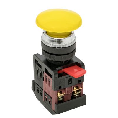 Кнопка AEA-22 желтая NO+NC Грибок EKF PROxima pbn-aea-o