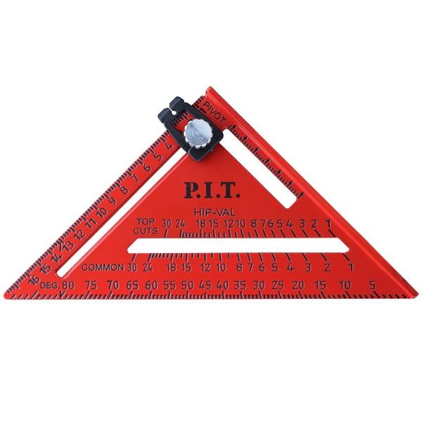 Угольник Свенсона метрический плотницкий с разметочным маркером DRUA HSQR04-0180C (180 мм) PIT HSQR04-0180C