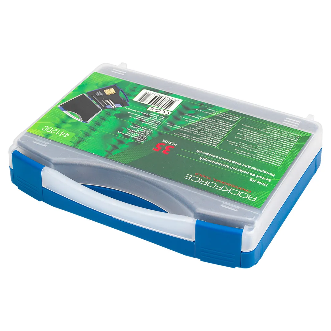 Кондуктор для сверления отверстий с аксессуарами 35 пр. RockForce RF-44120C