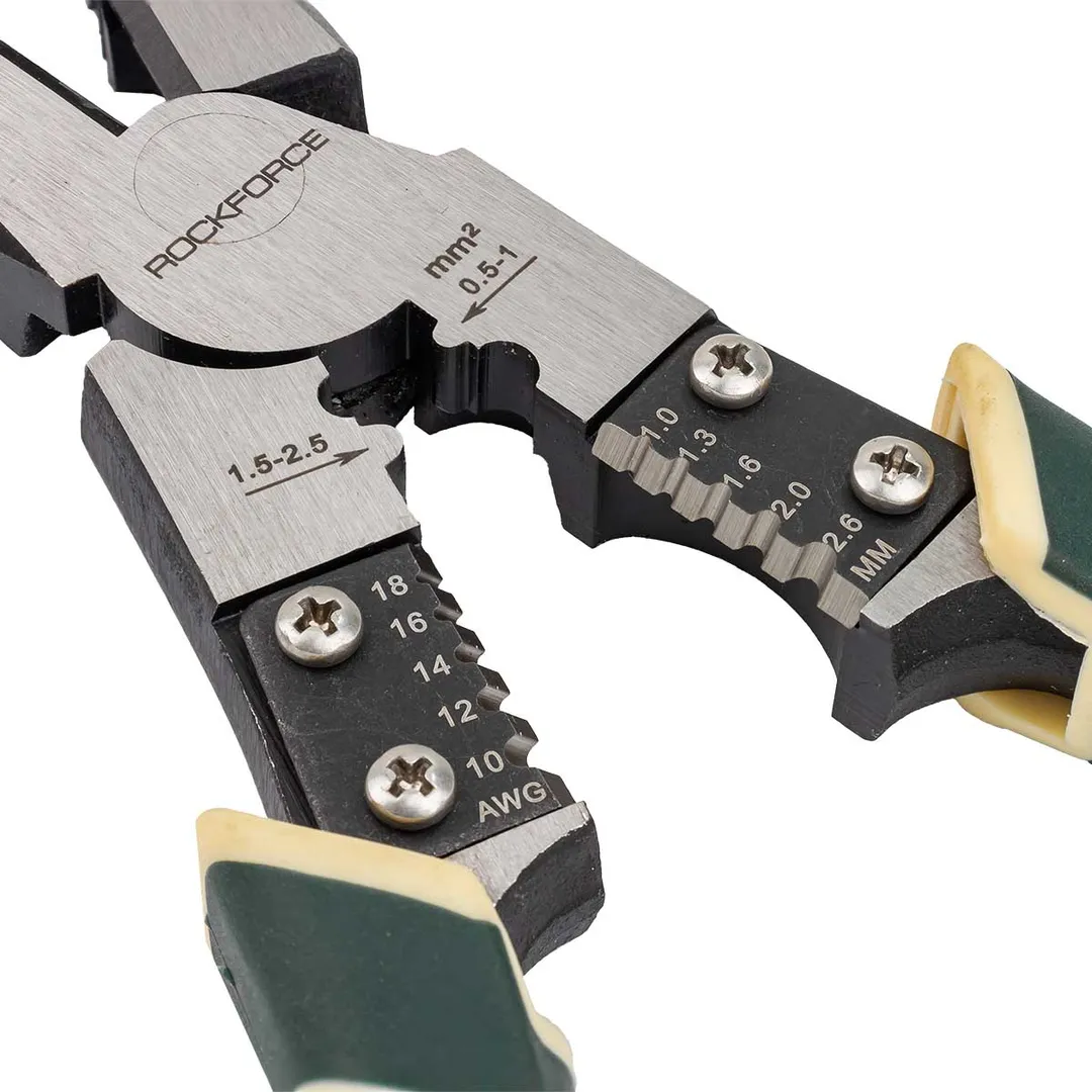 Плоскогубцы комбинированные для снятия изоляции 215 мм RockForce RF-611M215