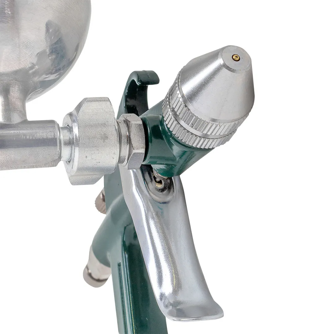 Краскораспылитель мини с боковым металлическим бачком бачок 125 мл, сопло 0.8 мм, расход воздуха 50-100 л/мин, раб.давление 2 бар, штуцер 1/4'' RockForce RF-K3