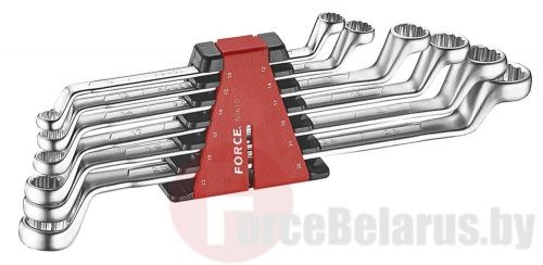 Набор накидных ключей отогнутых на 75 гр. 10-26 мм 6 пр. Force 50610