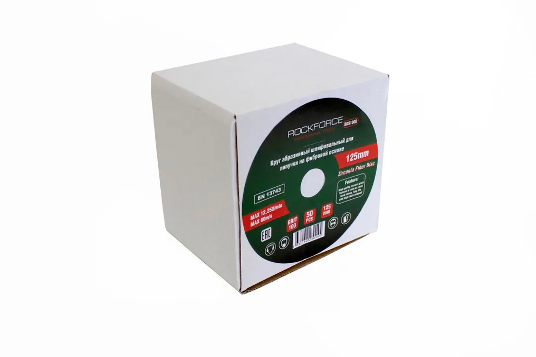 Круг абразивный шлифовальный 125 мм P100 RockForce RF-BD5100D