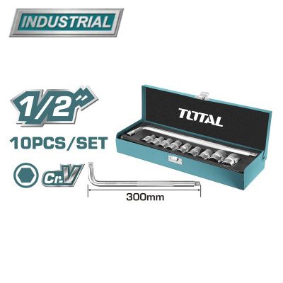 Набор головок 1/2" 6-гр. 10-24 мм 10 пр. TOTAL THTL121101