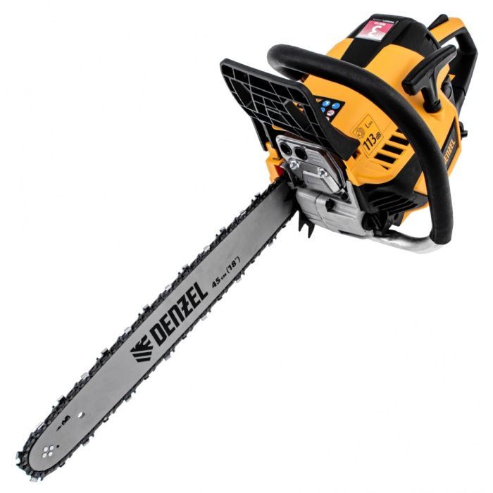 Пила цепная бензиновая DS-5218, шина 45 см, 52 см3, 3 л.с, шаг 0,325, паз 1,5 мм, 72 звена Denzel 95237