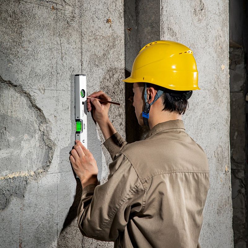 Уровень строительный Deli YS EDL700400B, 400 мм, магнит, алюминиевый сплав