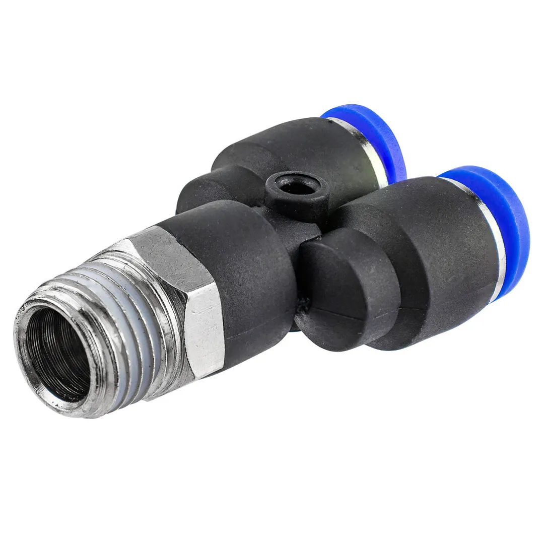 Фитинг Y-образный для пластиковых трубок 8 мм-наружная резьба 1/4'' RockForce RF-SPX08-02