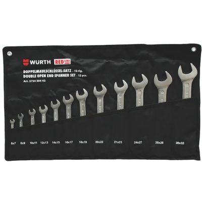 Набор двусторонних рожковых ключей, RED LINE, SW 6-32, 12 шт. WÜRTH 575430443