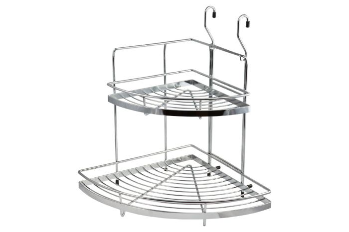 Корзина на трубу d16 угловая двойная большая CWJ201D хром AKS 11312