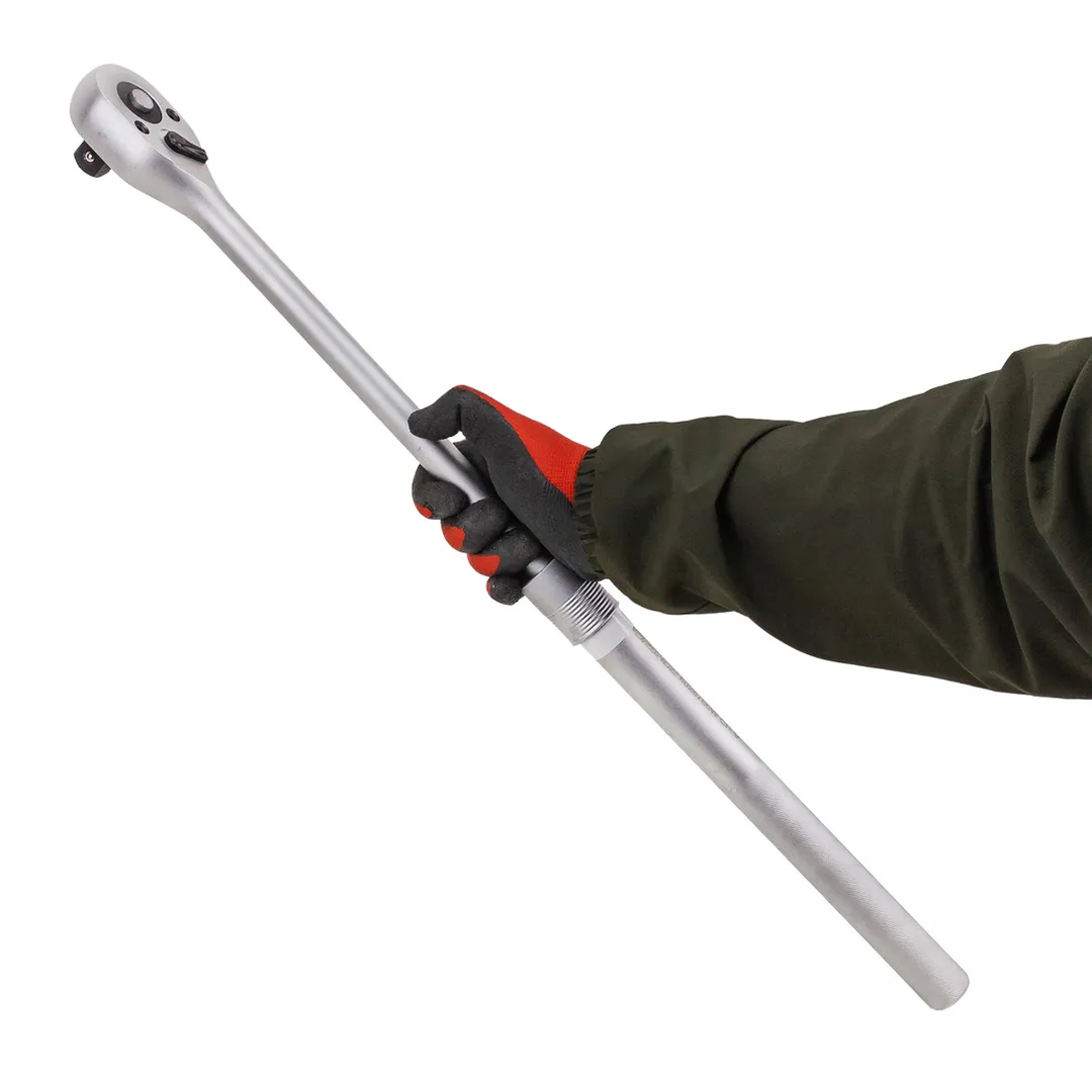 Трещотка реверсивная 3/4'' 24 зуб., L500-750 мм, телескопическая с рукояткой под усилитель RockForce RF-8026760W