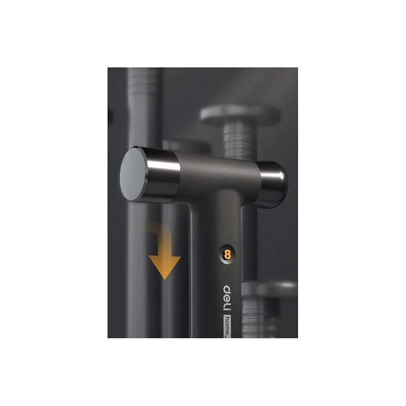 Молоток Deli HS EHT7008, 0,25 кг, Soft Touch, черный