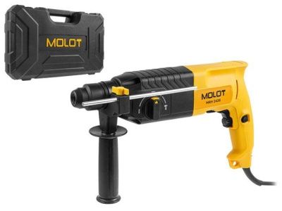 Перфоратор MRH 2426 в чем., 650 Вт, 2.6 Дж, 3 реж., патрон SDS-plus MOLOT 0323328