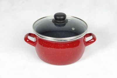 Кастрюля 4,0л (сфера) "Красный гранит" Сантэкс 1-2440112"Красный гранит"