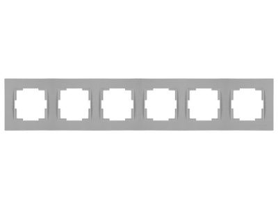 Рамка 6-ая горизонтальная серая, RITA, Mutlusan 22208001603