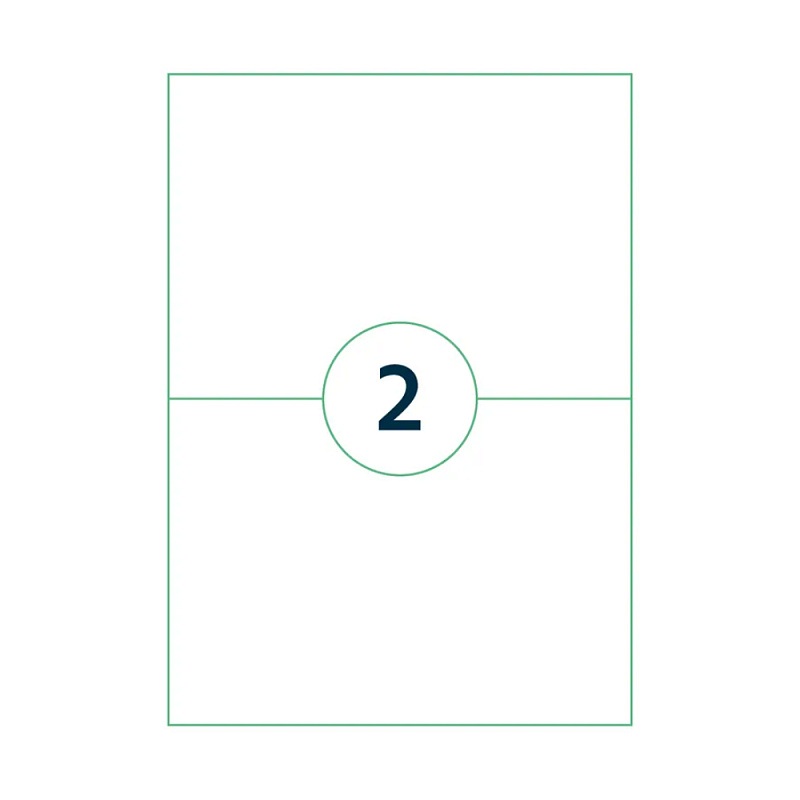 Самоклеящиеся этикетки универсальные Rillprint, 210х148 мм, 25 листов, 2 штуки, полупрозрачный