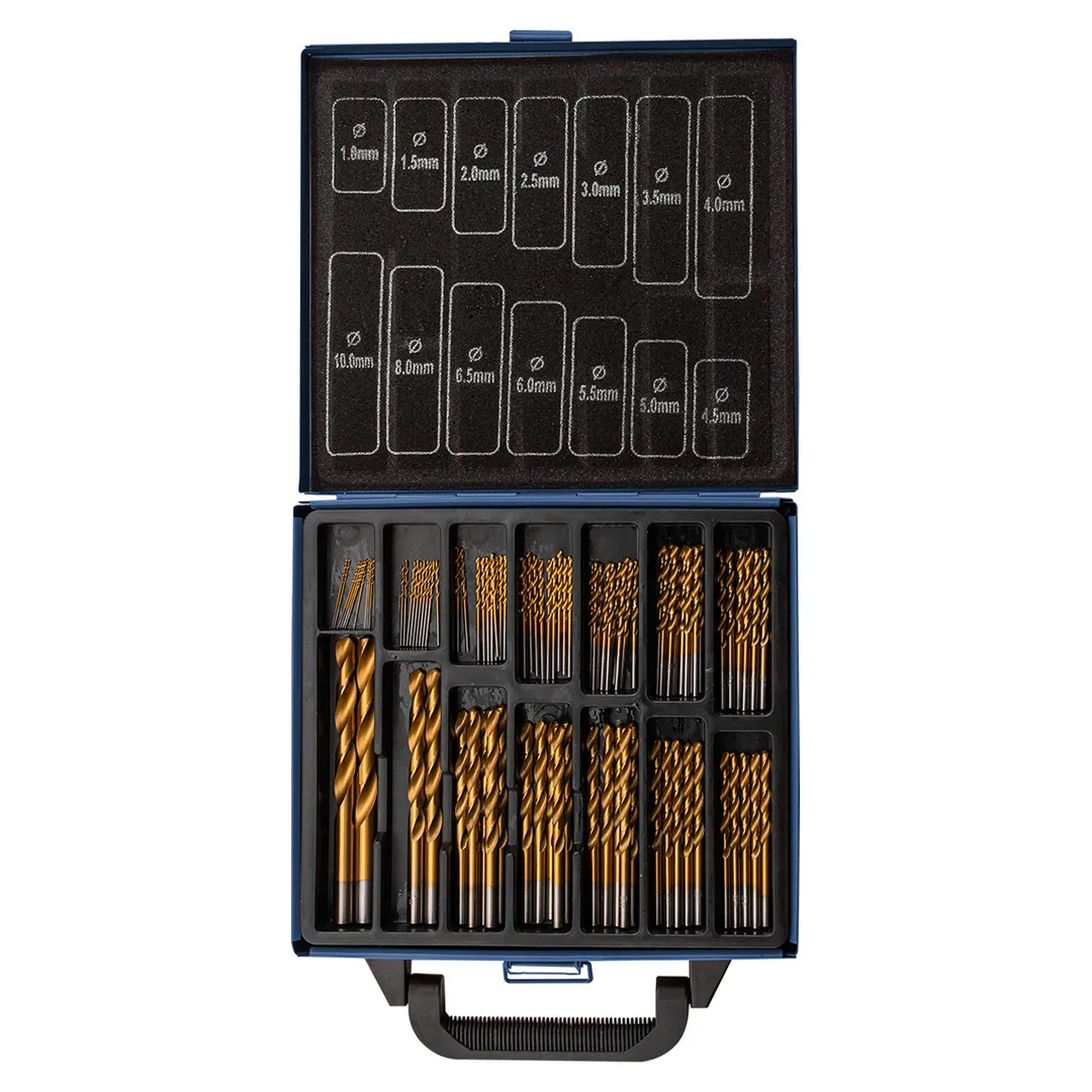 Набор сверл по металлу 1-10 мм 99 пр, для работы с мягкими металлами Forsage F-924U98