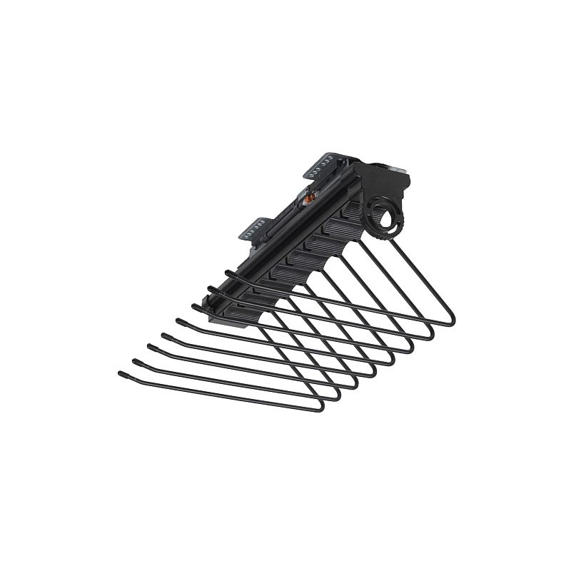 Выдвижная вешалка для брюк крепл.верх., черный AKS 120424