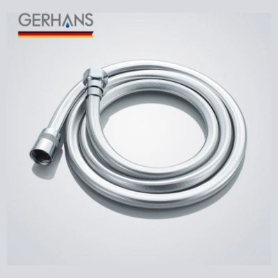Душевой шланг для лейки 150 см., латунь, ПВХ, серебристый + серый GERHANS K40206
