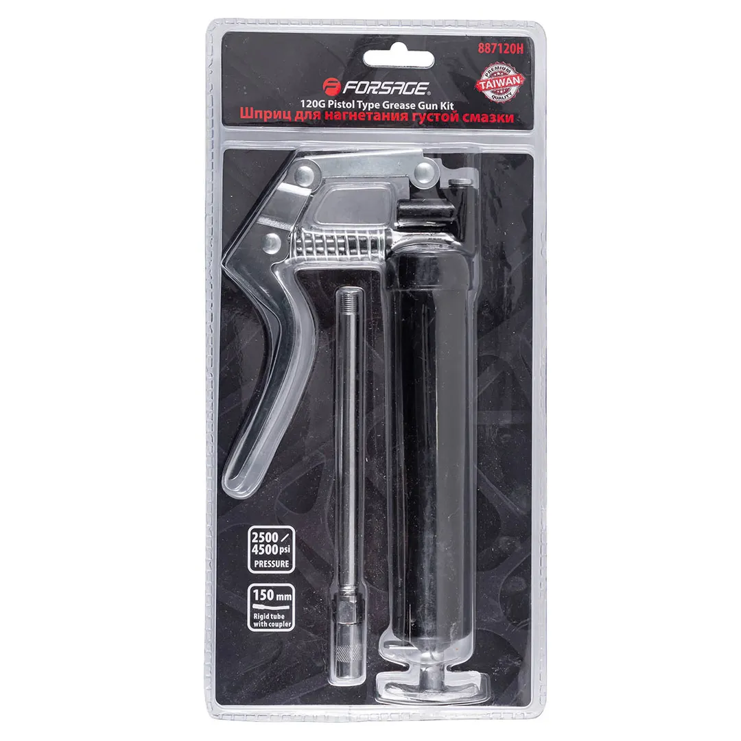 Шприц для нагнетания густой смазки с жестким наконечником 120 гр. Forsage F-887120H