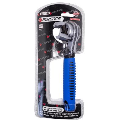 Ключ торцевой трещоточный многофунциональный с прорезиненной рукояткой 6-24 мм Forsage F-802334U