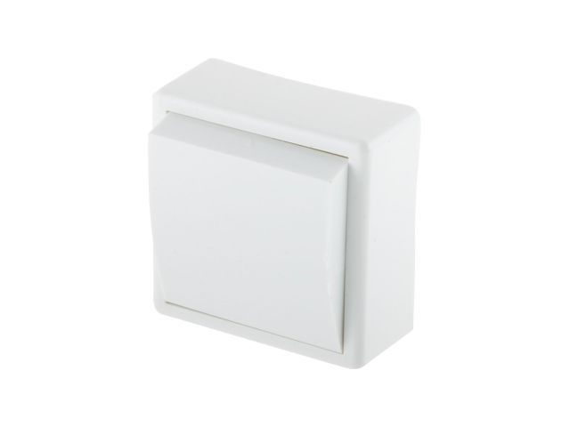 Выключатель 1 клав., открытый, до 6А, белый, Эконом, А1 6-116, Юпитер JP7421-01