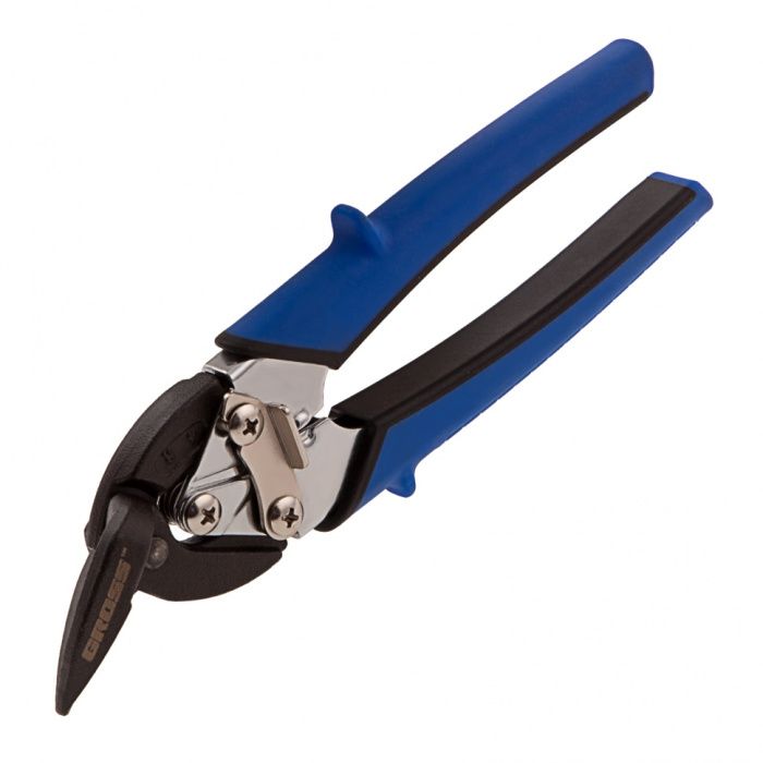 Ножницы по металлу Piranha, 185 мм, прямой и правый рез, сталь СrM, Gross 78361