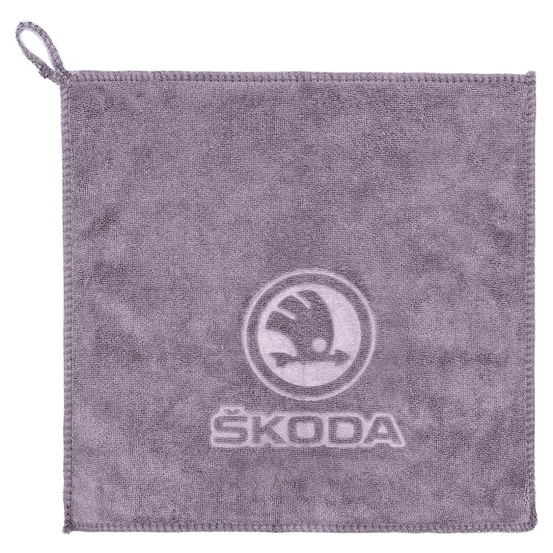 Салфетка чистящая микрофибра с логотипом 30*30 см 3 шт/уп Forsage F-NHE33 SKODA